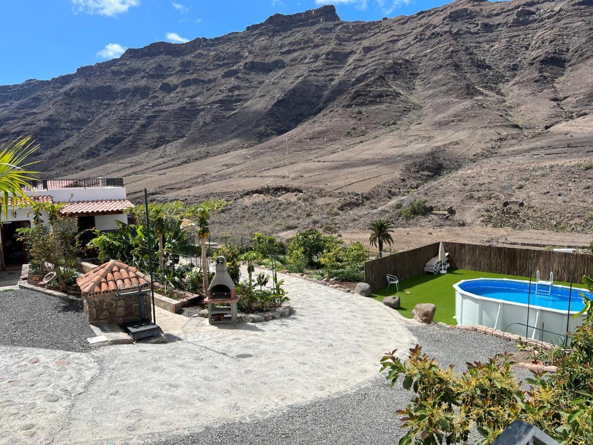 Casa Rural Con Bano Adaptado Y Piscina En Mogán Eksteriør billede